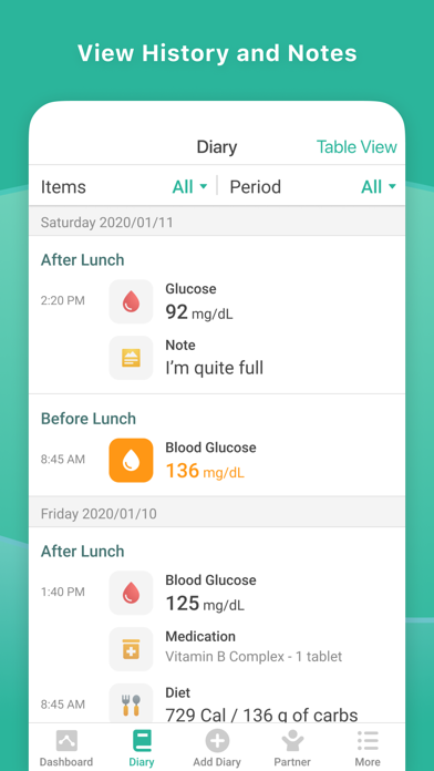 Health2Sync - Diabetes Tracker Screenshot