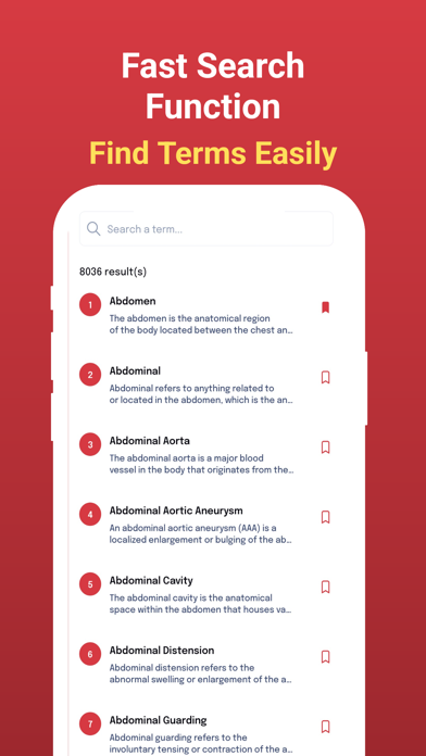 8000+ Medical Terms Dictionary Screenshot