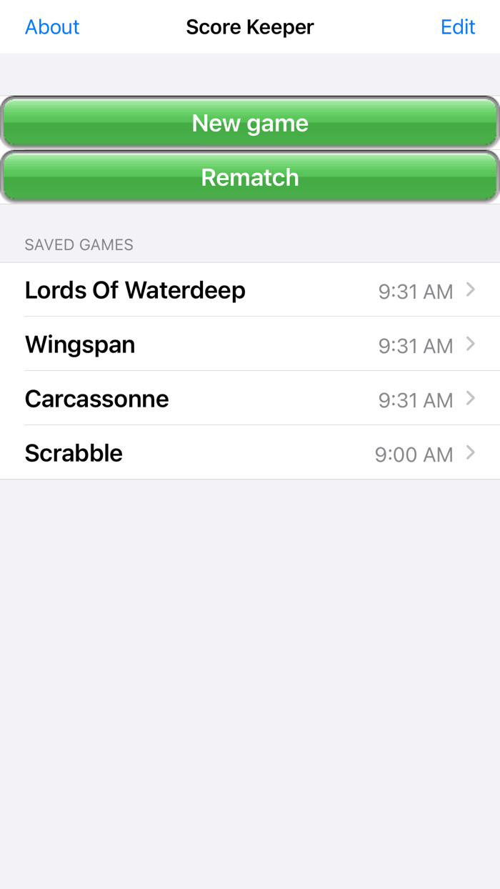Score Keeper - Keep Score
