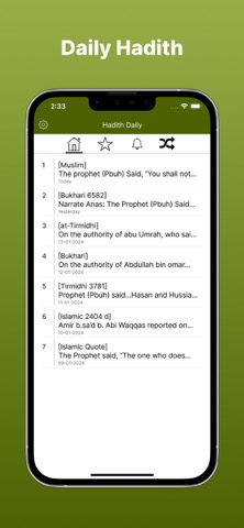 Daily Hadith Islamic Appのおすすめ画像1