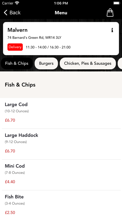 Barnards Green Fish Bar Screenshot