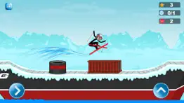 stickman luge - winter games! iphone screenshot 1