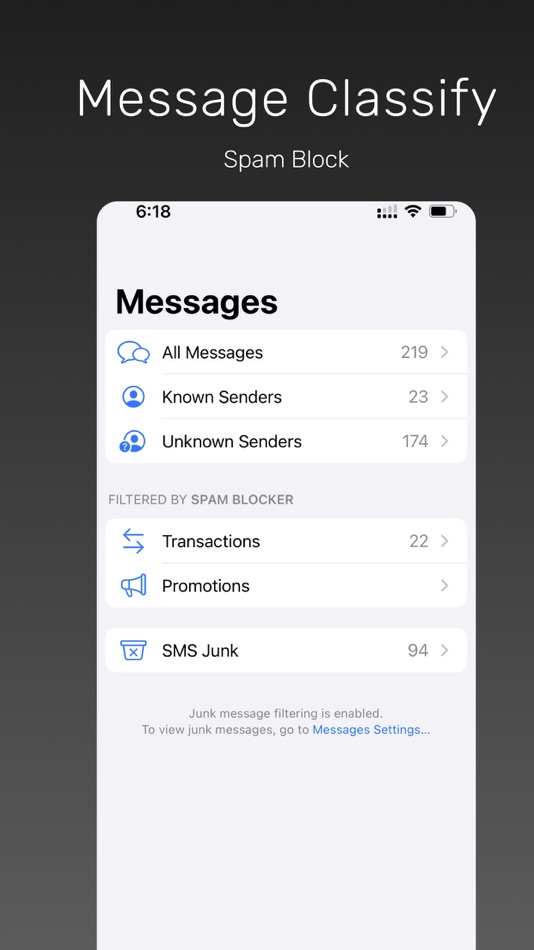 #4. Spam Blocker - AI SMS Blocker (iOS) Podle: Blue Line Co