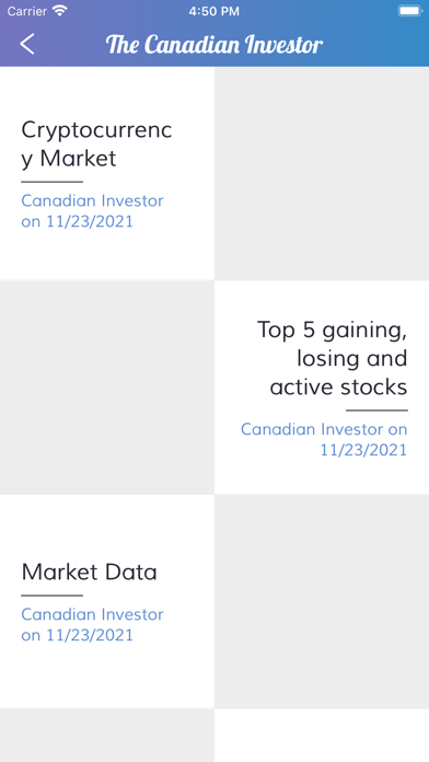 The Canadian Investor Screenshot