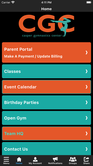 Casper Gymnastics Center Screenshot