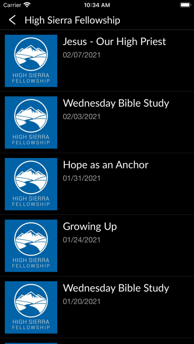 High Sierra Fellowship Screenshot