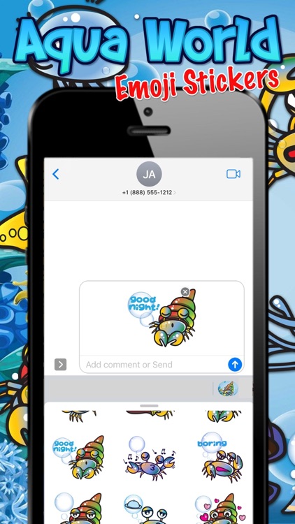 Aqua World Emoji Stickers