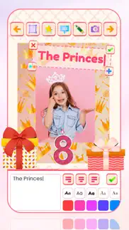 princess party photo frames iphone screenshot 3