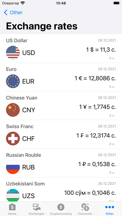 Курсы валют Таджикистана Screenshot