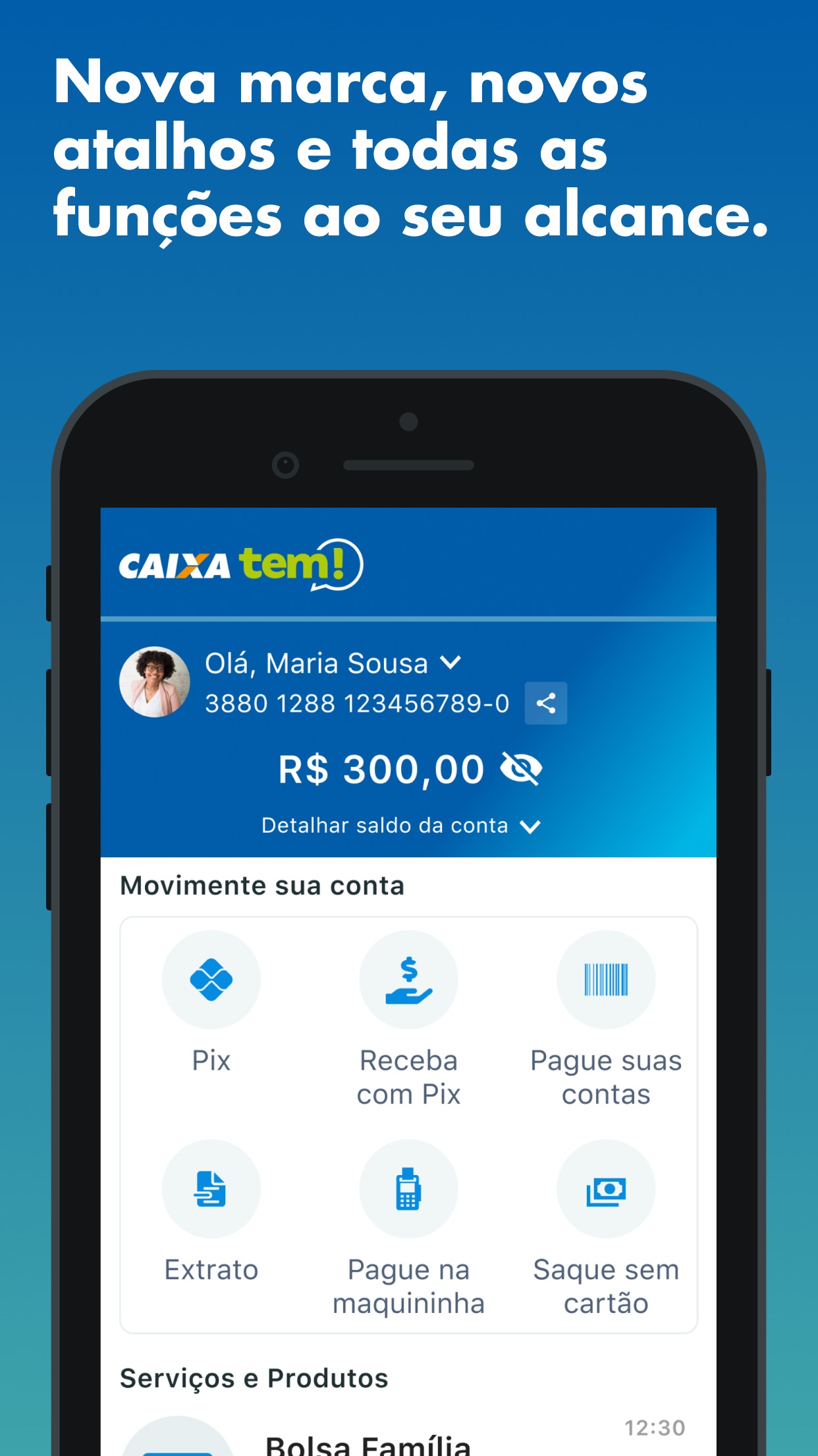 Screenshot do app CAIXA Tem