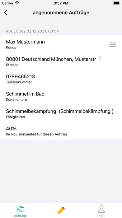 DeinAuftrag Screenshot
