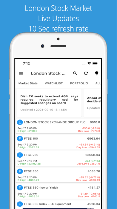 London Stock Market Live Screenshot