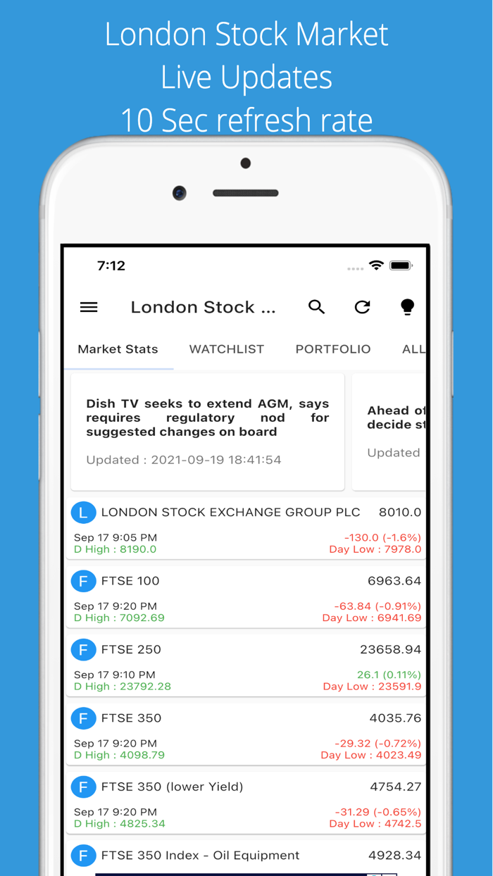 London Stock Market Live