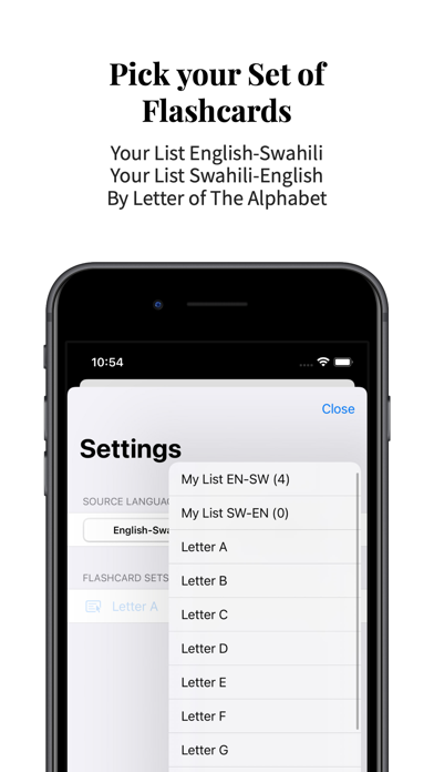 Swahili Vocabulary Screenshot