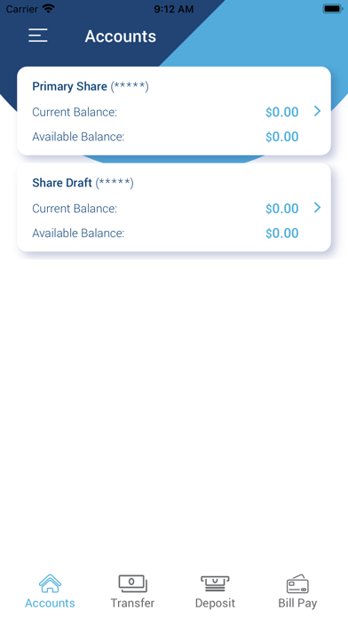 WSSC FCU Mobile Banking Screenshot