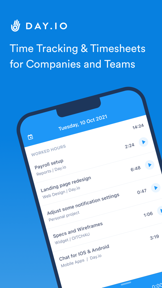 #1. Day - Time Tracker & Timesheet (iOS) Podle: OiTchau