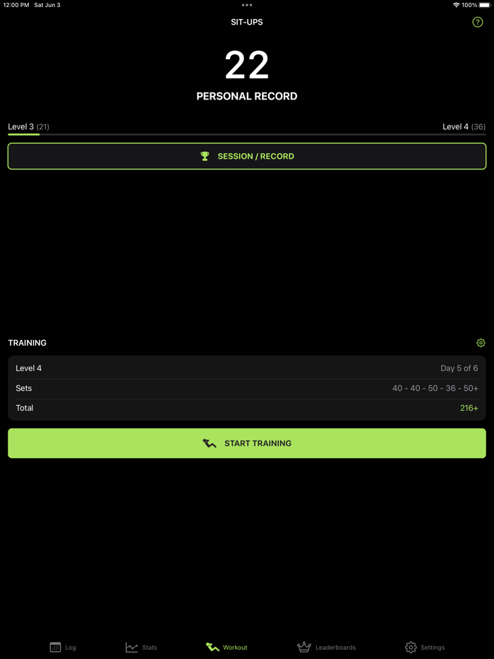 Sit Ups 200 - Fitness Trainer