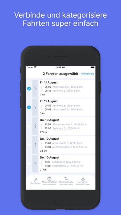 AutoLogg Fahrtenbuch 2.0 Screenshot