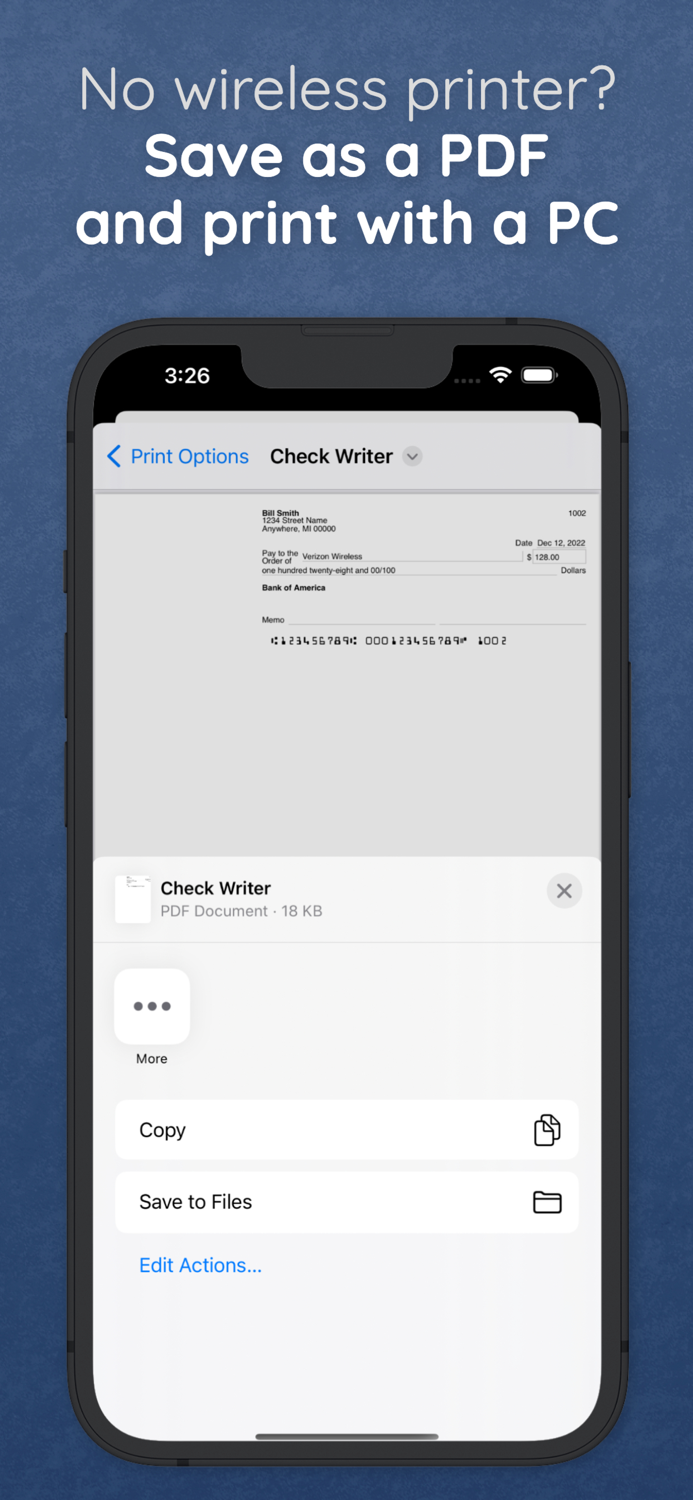 Check Writer Print Checks