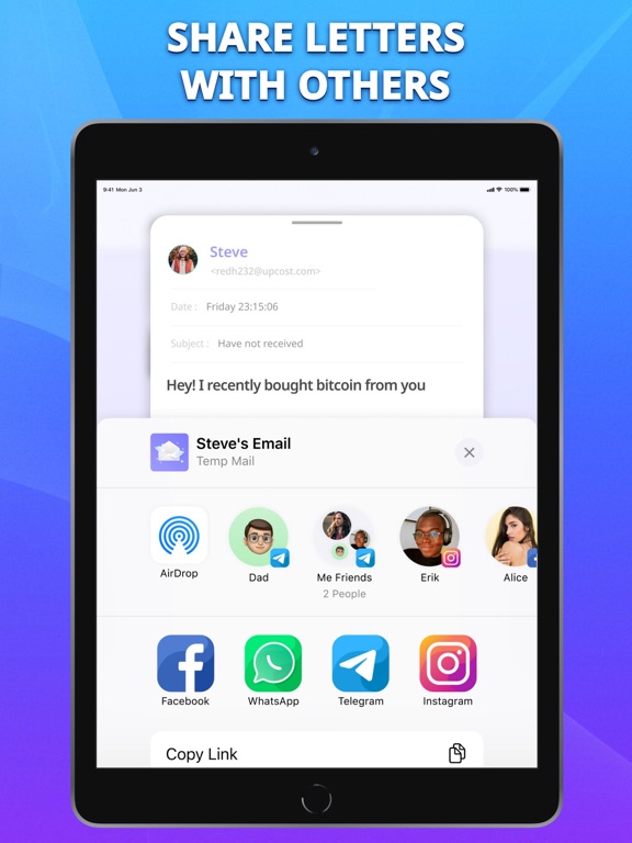 Vanishmail - Temporary Email iPad screenshot 5 - Utilities app