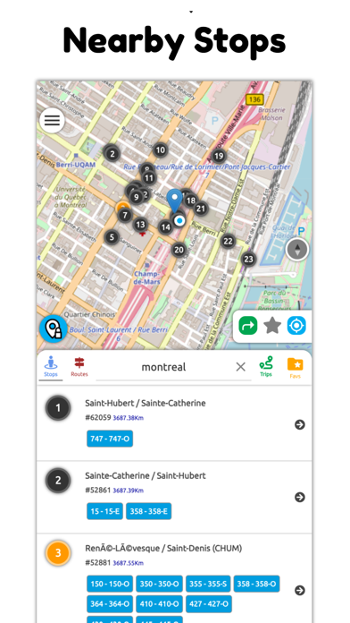 Montreal STM Transit Screenshot