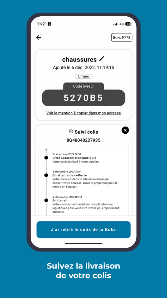 #2. Boks : boite à colis connectée (iOS) By: Boks
