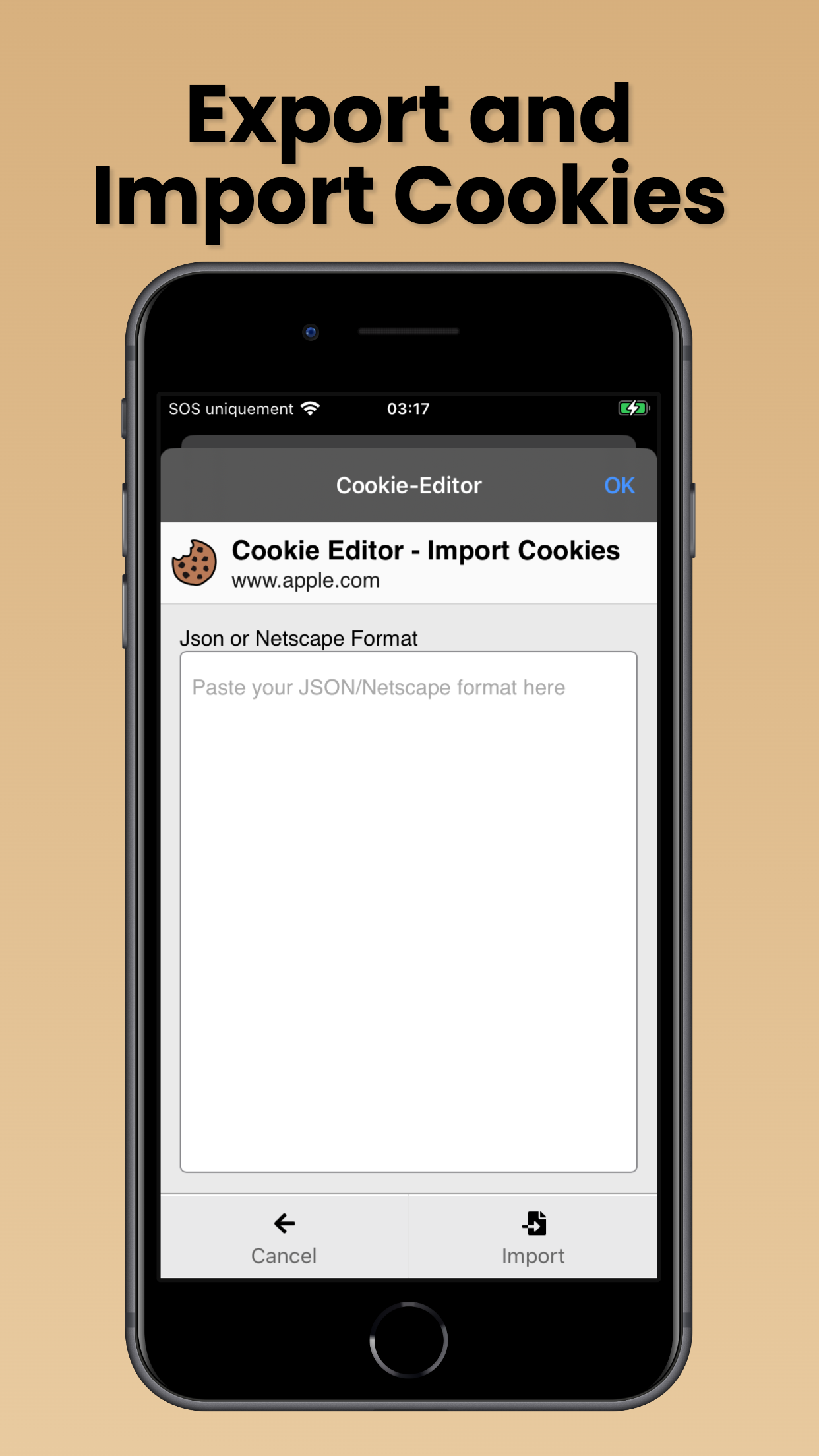 Cookie-Editor screenshot 3