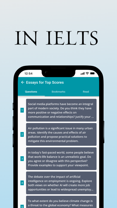 Essays for IELTS, PTE, TOEFL Screenshot
