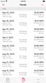 road trip mpg lite iphone screenshot 2