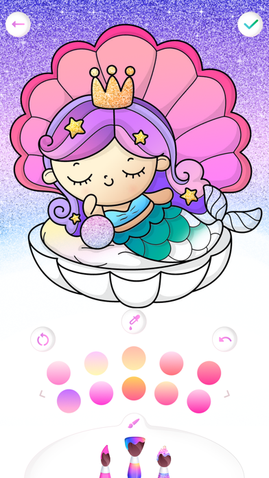 Mermaid coloring book kidsのおすすめ画像4