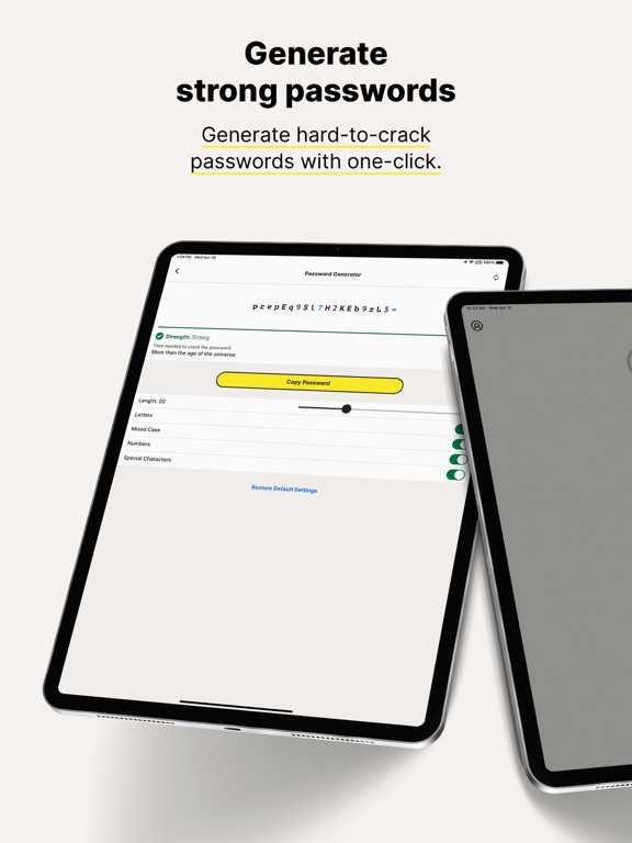 Norton Password Manager iPad app afbeelding 5