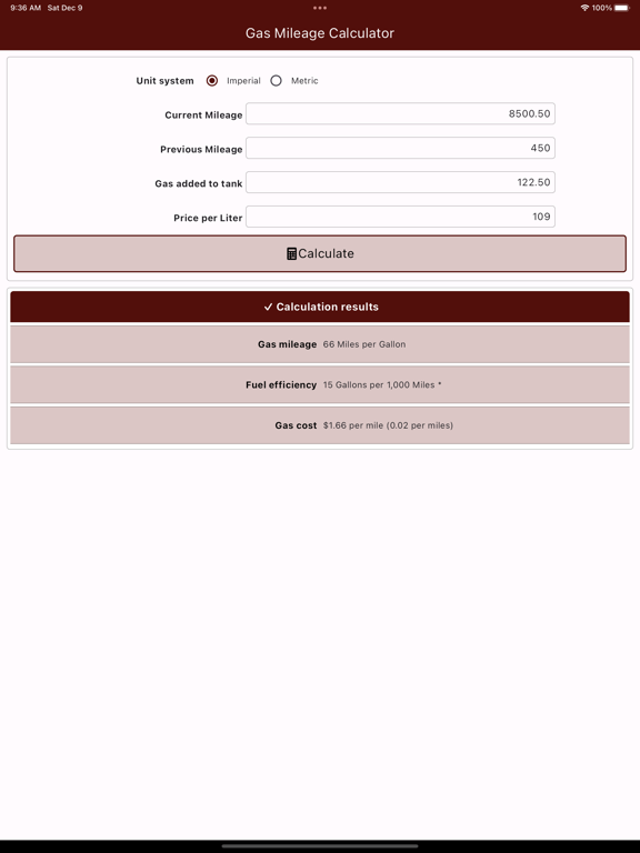 Screenshot #6 pour Gas Mileage Calculator Pro