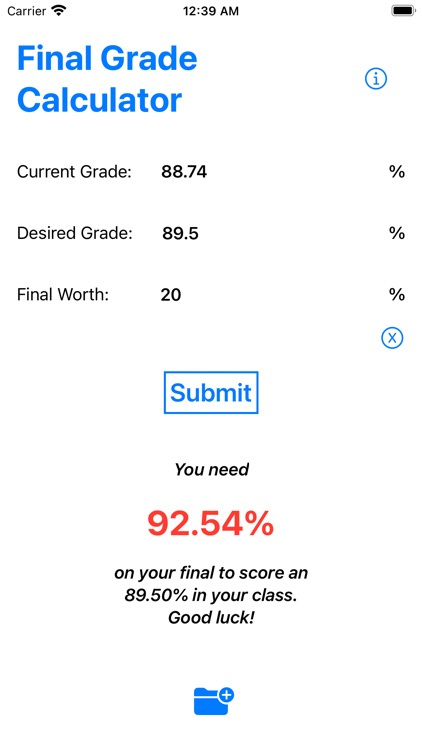 Final 2024 grade calculator