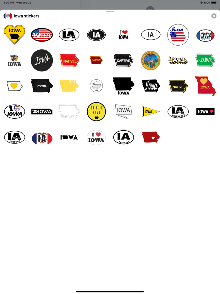 Iowa emoji - USA stickers