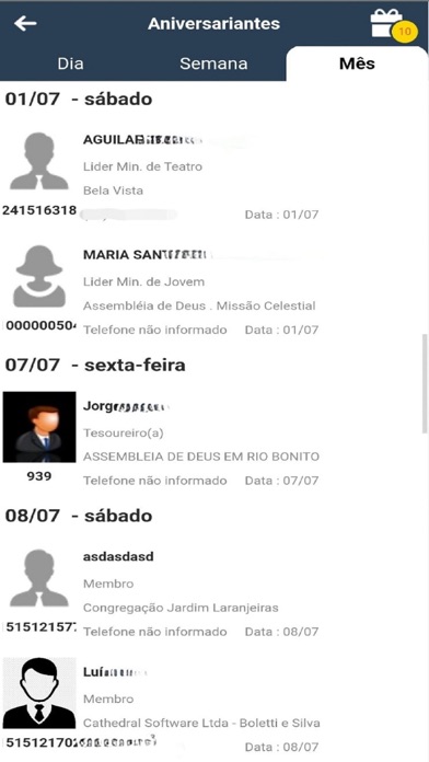 MembrosApp Screenshot