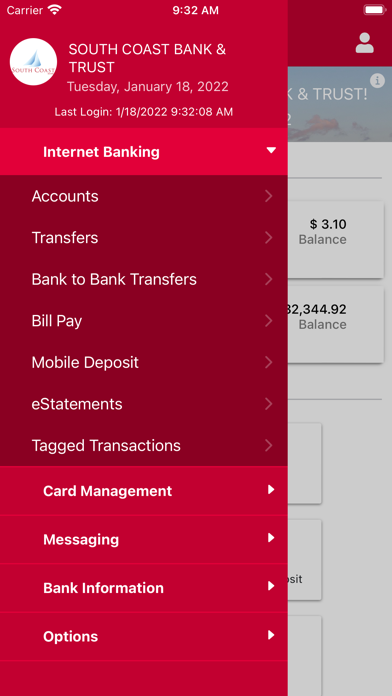 South Coast Bank & Trust Screenshot