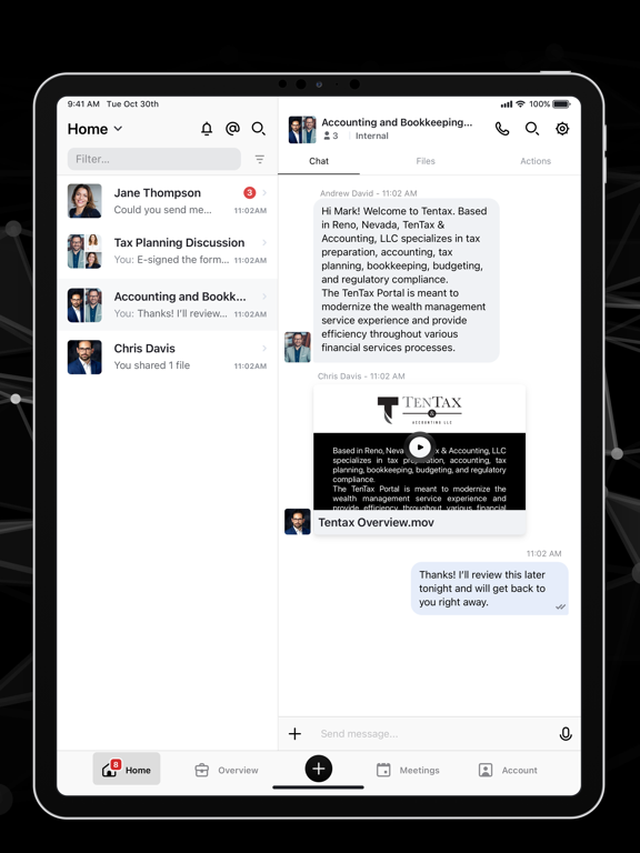 TenTax Client Portal iPad screenshot 3 - Business app