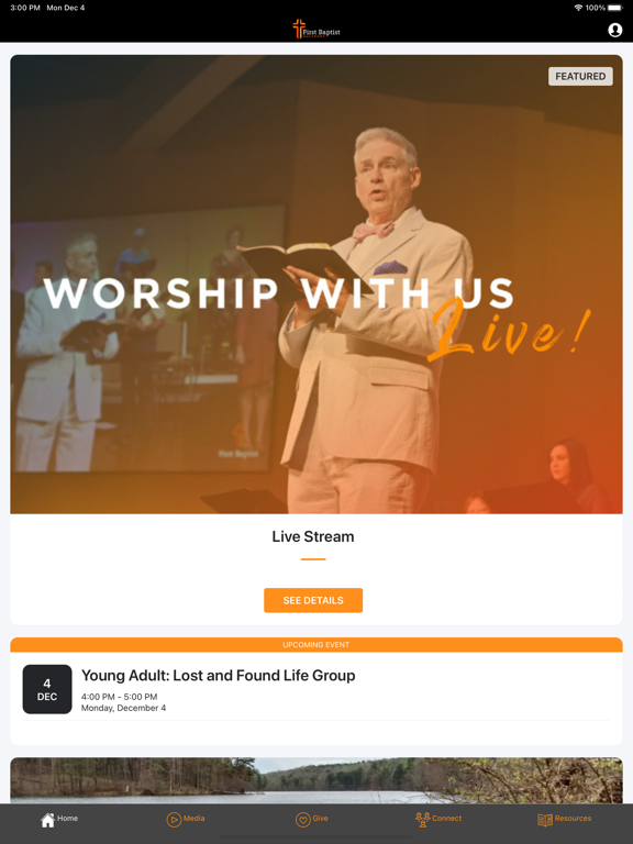 First Baptist Gulfport iPad screenshot 1 - Lifestyle app