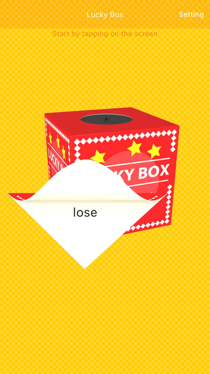 Lucky Box. Lottery ticket
