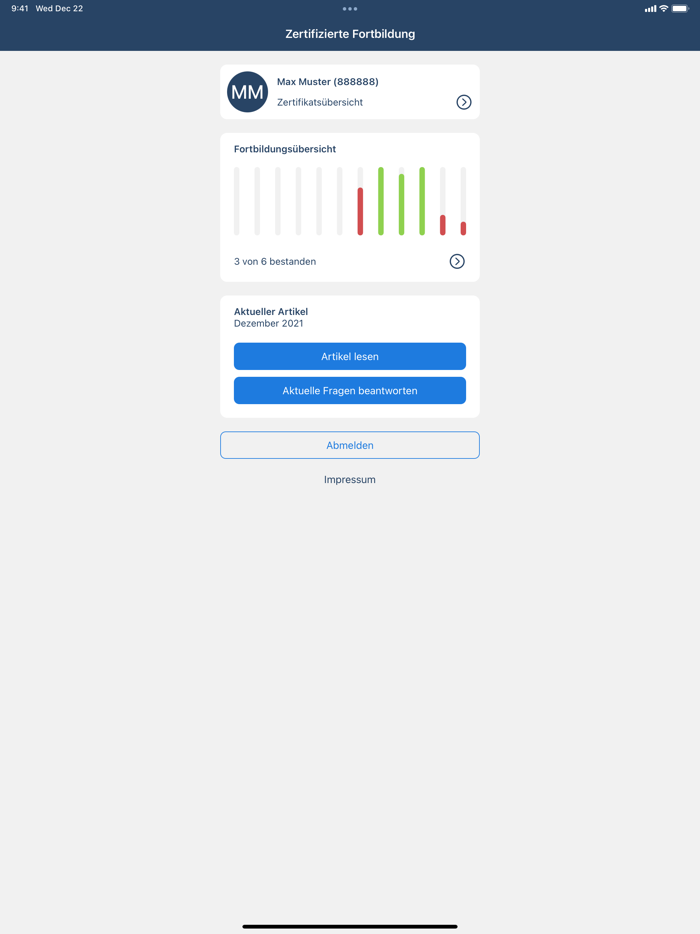 Zertifizierte Fortbildung RD