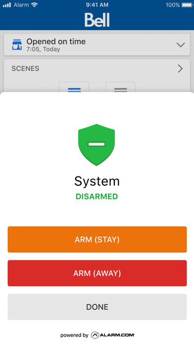 Bell Security and Automation Screenshot