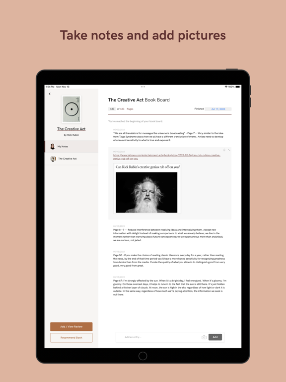 Italic Type: Easy Book Tracker iPad screenshot 2 - Book app