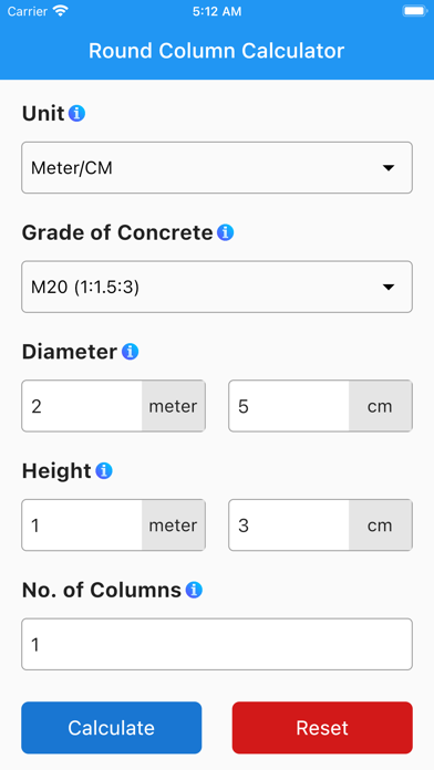 Screenshot #2 pour Round Column Calculator