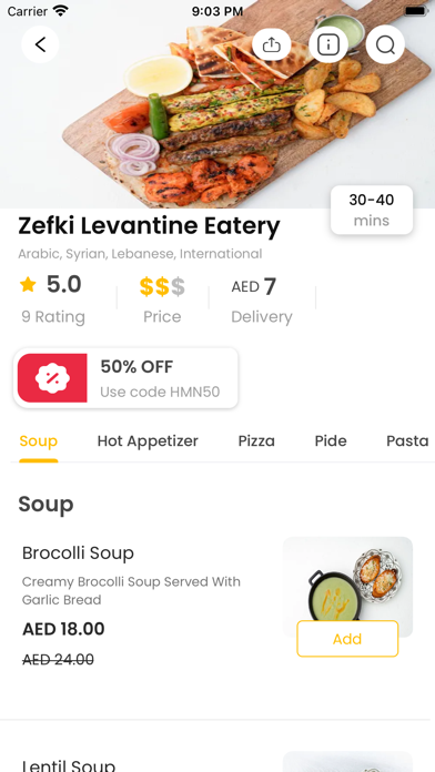 Himenus- Food Ordering App Screenshot