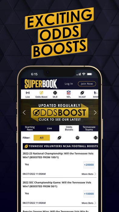 SuperBook Sports Tennessee Screenshot