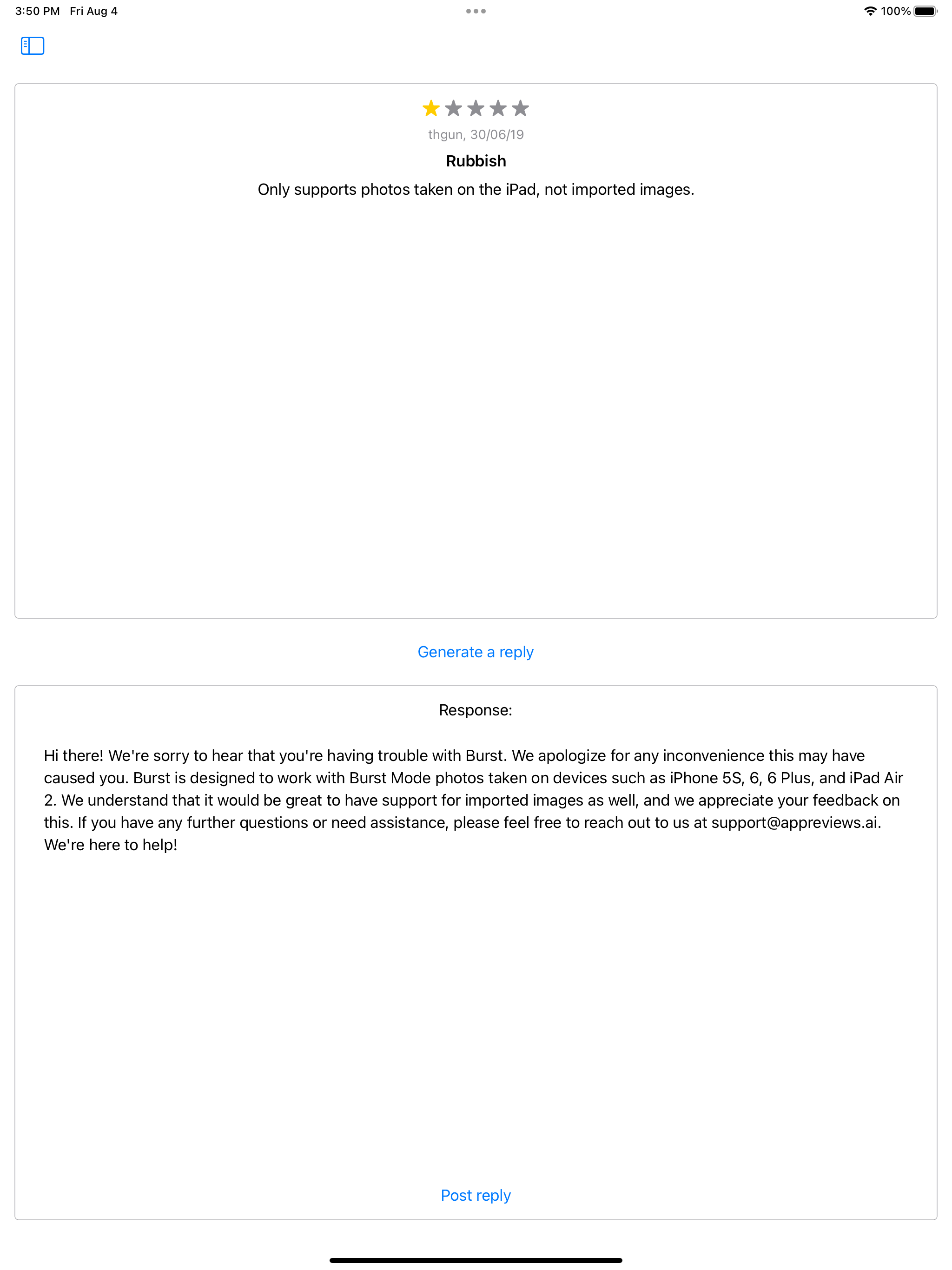 AppReviews.ai - review replies