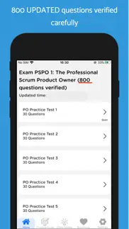 pspo 1 exam 2024 iphone screenshot 1