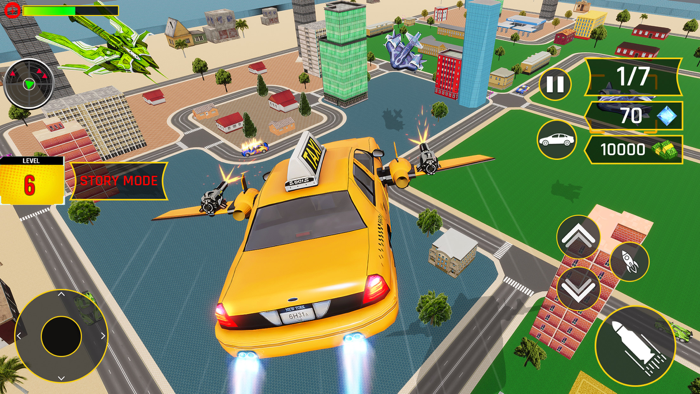 Flying Taxi Robot Game