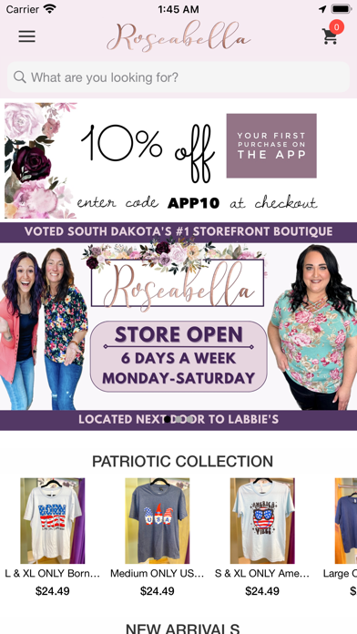 Roseabella Boutique Screenshot