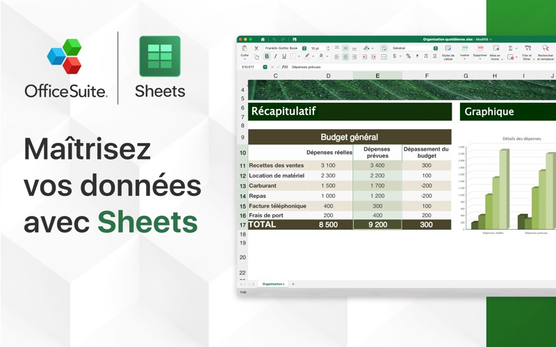 Screenshot #1 pour OfficeSuite Sheets